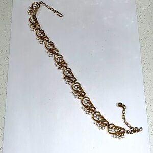 Trifari necklace -vintage choker necklace women's costume designer crown jewelry